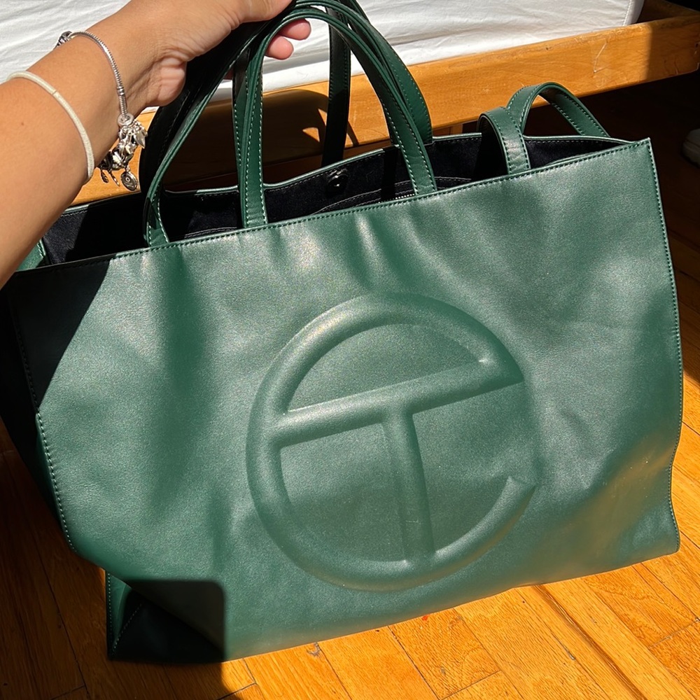 Large green telfar bag